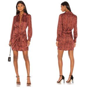 Cinq A Sept GABY Snake Tie Shirt Dress Size 6